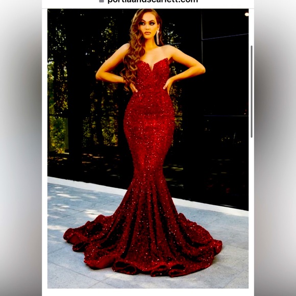 NWT Portia and Scarlett red sequin dress size 18 brand new tags on - Picture 9 of 10